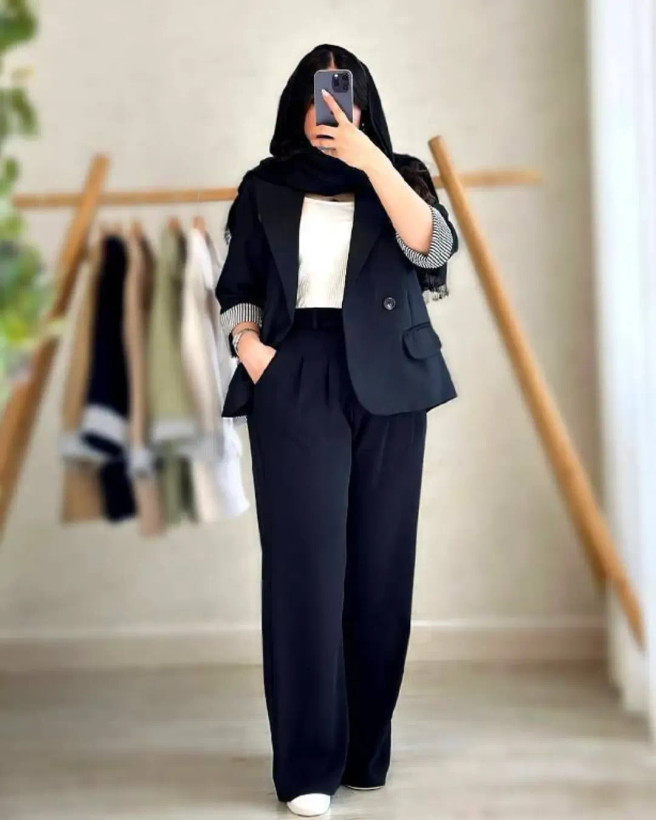 کت و شلوار نیمبگ مزونی آسلی لینن ترک درجه یک
