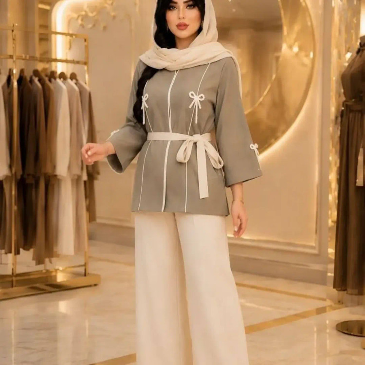 شومیز شلوار بزیاق ریزشی